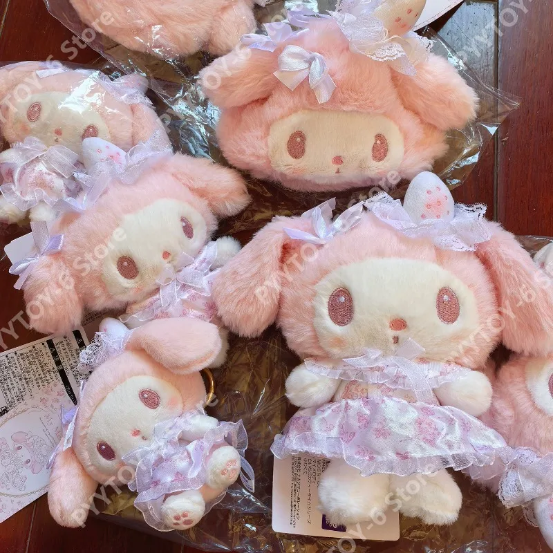 

Sanrio Genuine Melody White Strawberry Series Dolls Plush Stuffed Hanger Room Ornaments Collectible Birthday Gifts for Girls