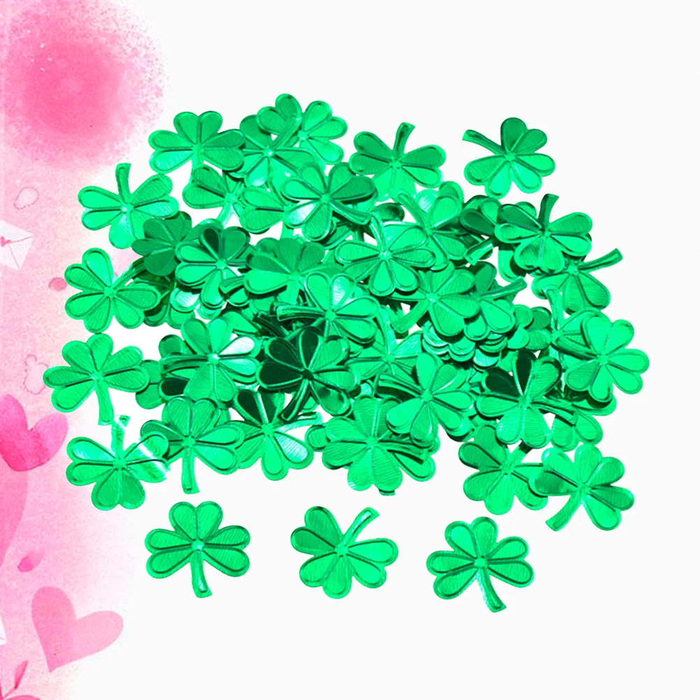 

4 Leaf Clover Confetti naments Festive Shamrock Paillette Party Decoration Confetti St Patrick Day Holiday Birthday Celebration