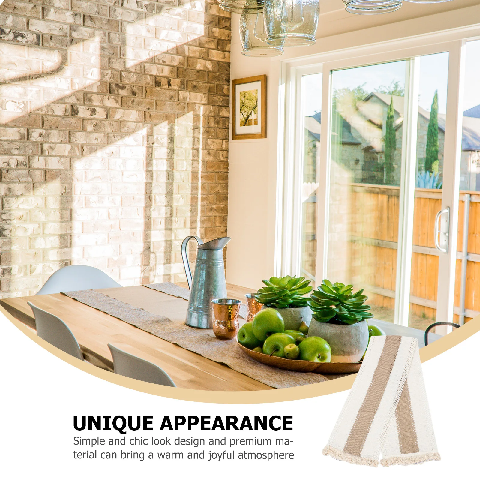 

1Pcs Cotton Linen Tassel Table Runner Simple Stylish Decorative Table Cloth for Home Dining Hotel Wedding Banquet