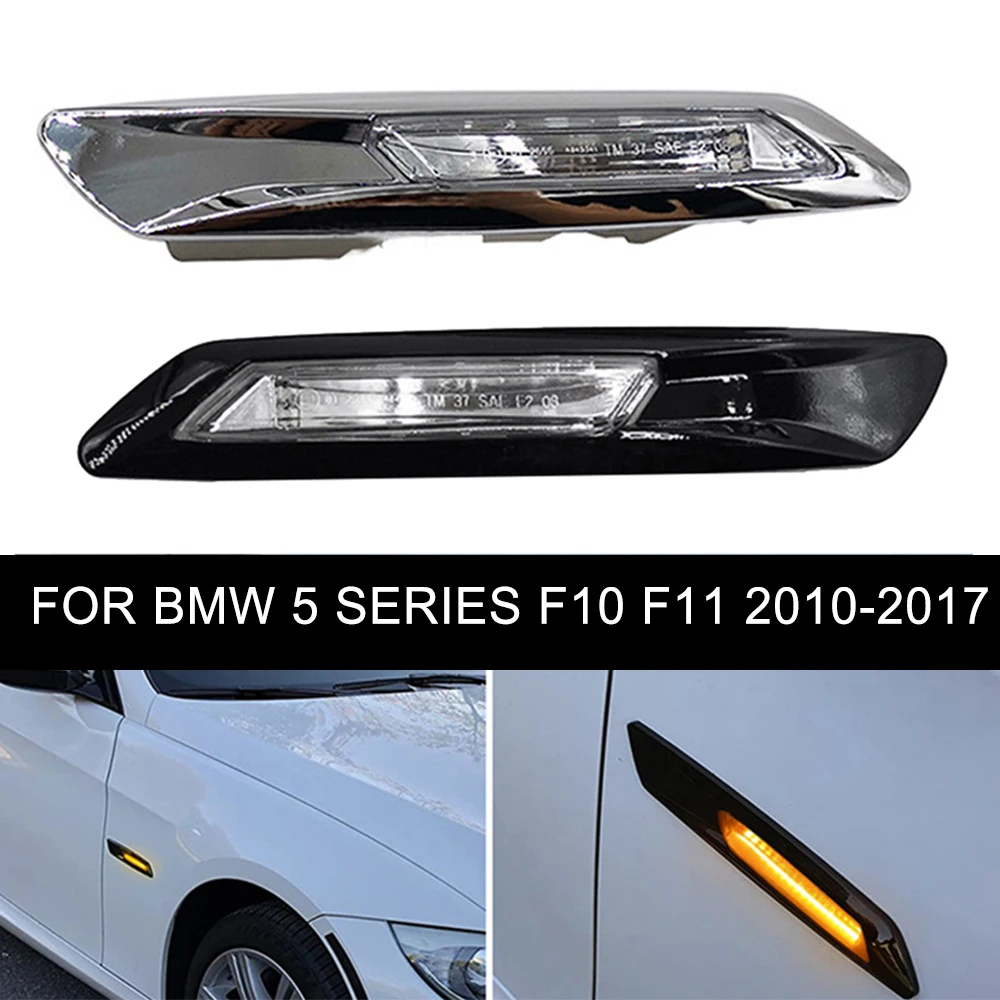 

Corner Plate Lamp Fender Side Marker Light LED 63137154169 63137154170 For BMW 5 Ser F10 F11 F18 2011-2017 Turn Signal Light