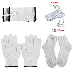 TENS Electrode Silver Fiber Gloves Socks Bracers for TENS Body Massager EMS Muscle Unit Body Massage Device Accessories