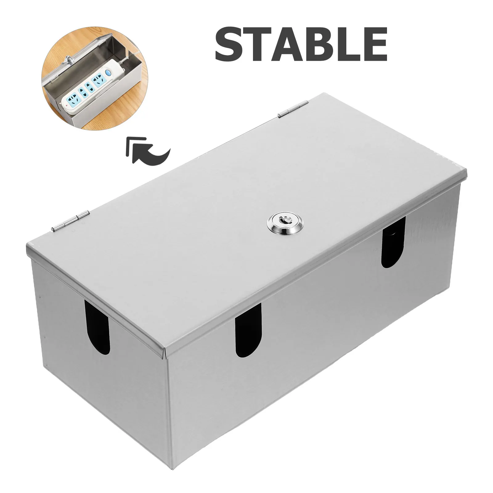 Outdoor Waterproof Socket Box Stainless Steel Lockable Weatherproof Electrical Enclosure Junction Case for External Power