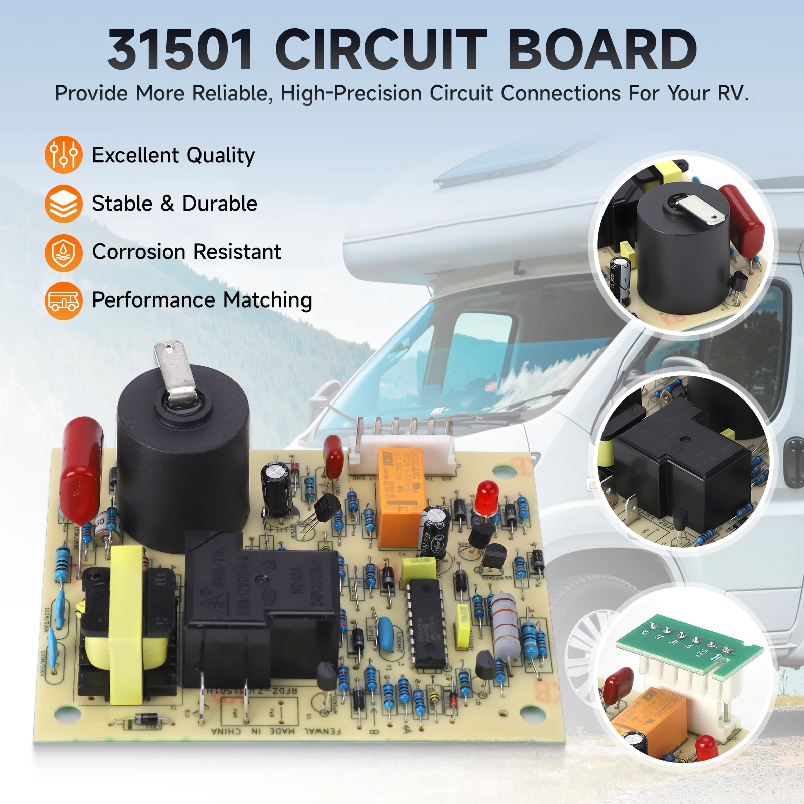 RV فرن الغاز لوحة تحكم دائرة الإشعال لنماذج أفران اللهب المائية المحلية Atwood FA 72D 76D 79D OE 31501 33488 33727