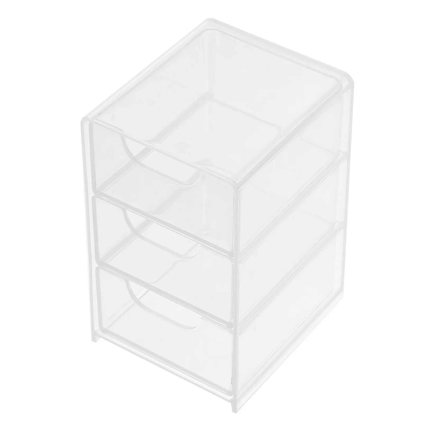 

Clear Acrylic Desktop Drawer Box Multi-Layer Desk Organizer with Compartments for Office Home Makeup Stationery Storage
