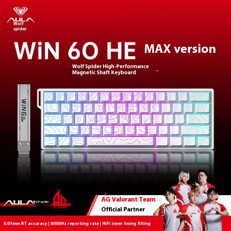 

Aula Wolf Spider Win60he Magnetic Axis Mechanical Keyboard Rt Esports Game Fps Fearless Contract Customized Wired Rgb