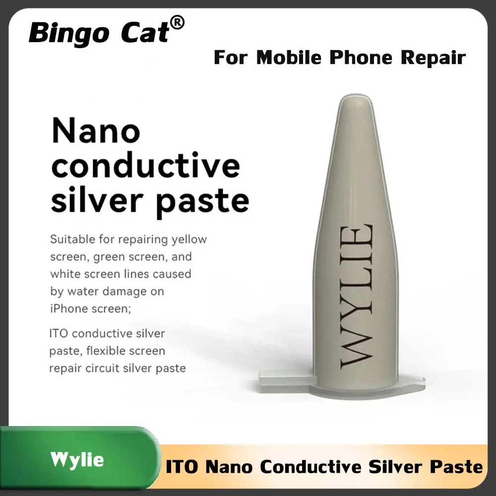 

Wylie Nano Conductive Silver Paste Used for iPhone Repair Yellow Green White Screen Circuits Caused Water Ingress Damaged Screen