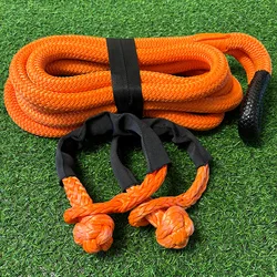 12T Kinetic Recovery Rope 22MM 9M Heavy Duty Kinetic Tow Rope for Offroad Car Jeep SUV UTV ATV Outdoor Cross-Country Rescue