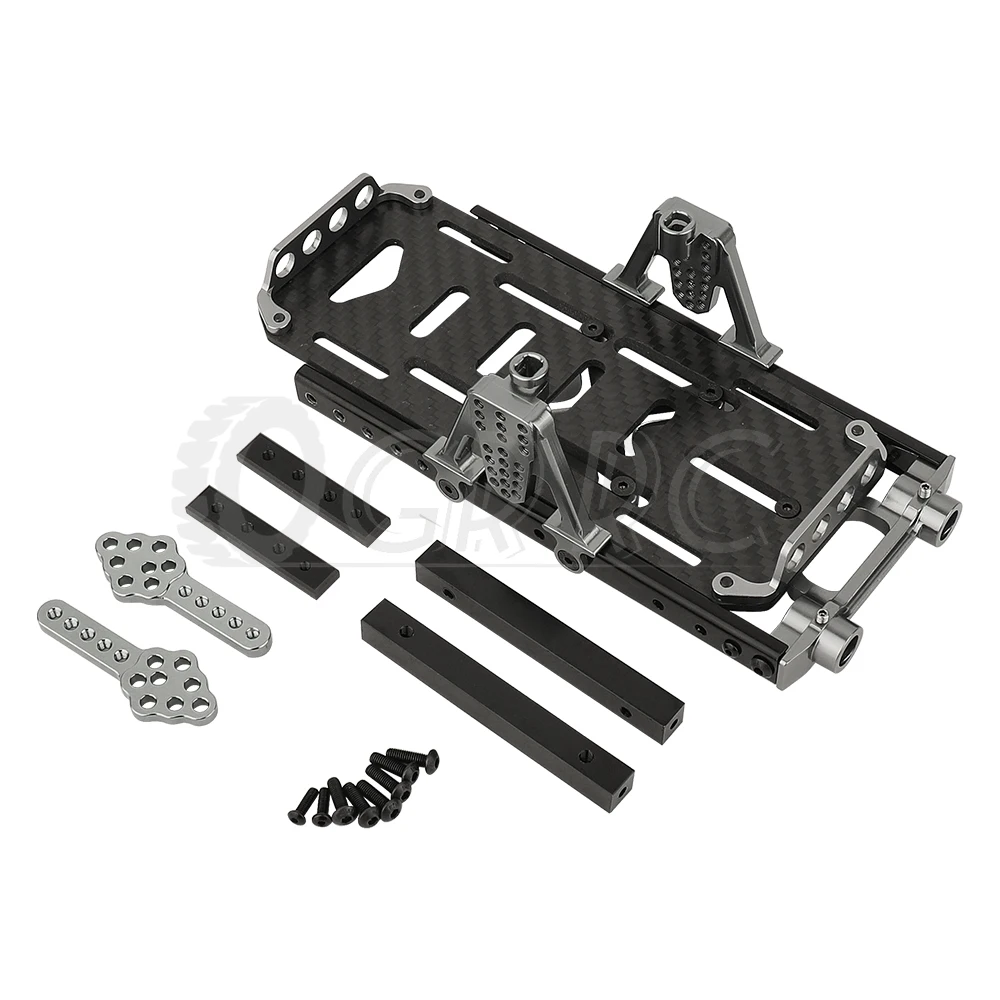 Kit telaio telaio fai da te in metallo guide estese torri d\'urto 4x4 aggiornamento a SCX10 6x6 per 1/10 RC Crawler Axial SCX10 parte modificata