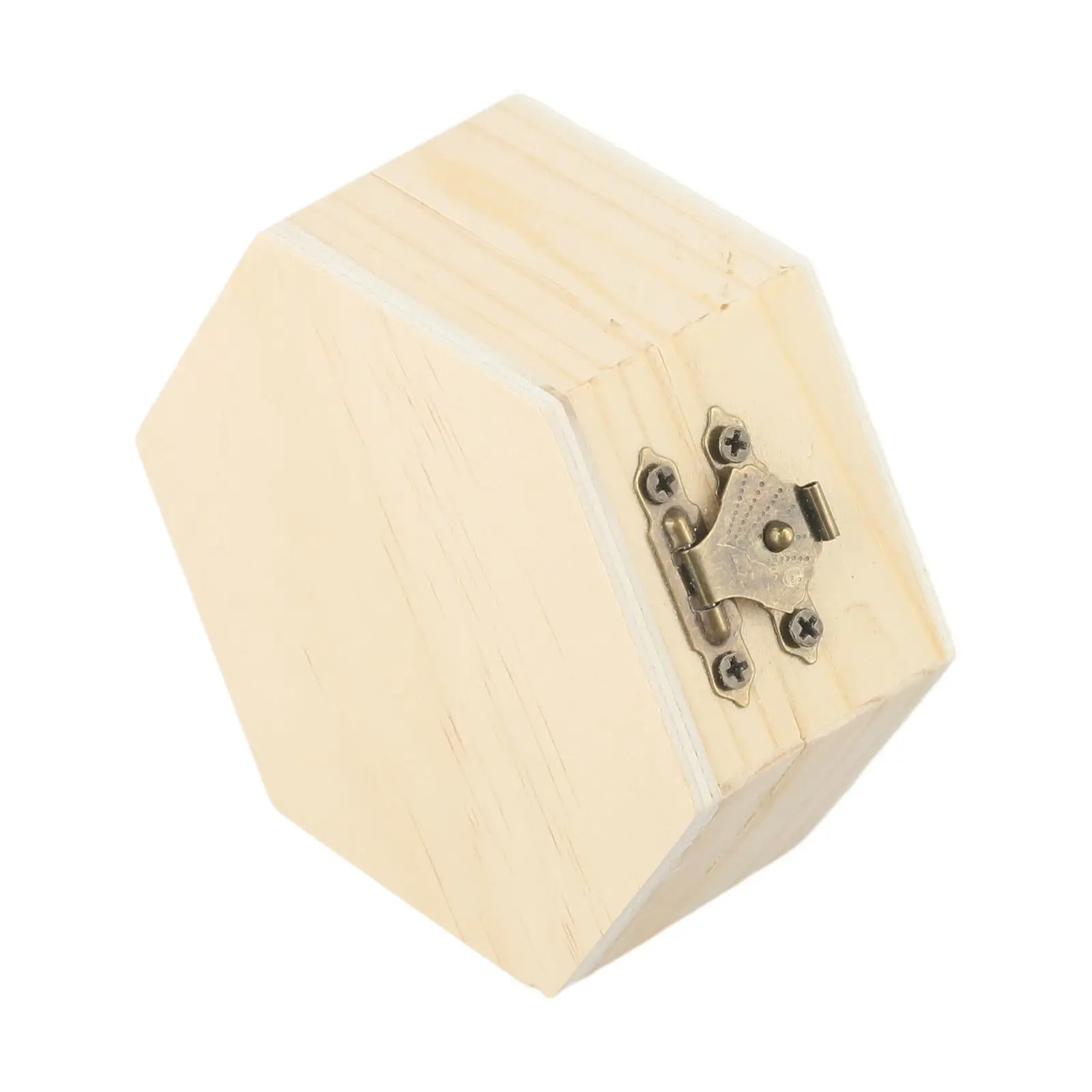 1 Pcs Wooden Hexagonal Shaped Storage Box Jewelry Box Wedding Gifts Favors Box Holder Fashion Simple Jewelry Display