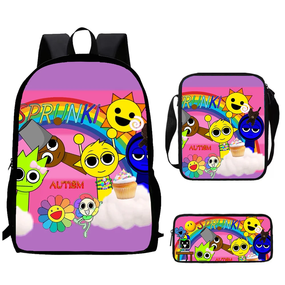 2025 Cartoon Sprunk Child School Backpack With Shoulder Bag Pencil Bags School Bags for Boys Girls Best Gift