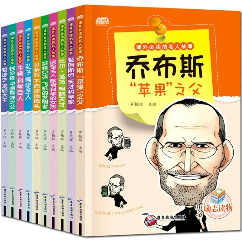 

10 Volumes of Extracurricular Books for Elementary School Students Inspiring The World Through Celebrity Biographies and Stories