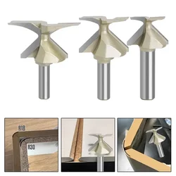 1pc R18/R30/R50 Arc Bending Router 1/2'' Shank Seamless Gold Molding Wood Router Arc Integrated Drill Bit For Wood Furniture