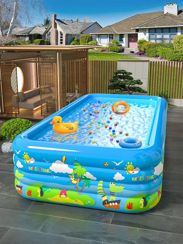 หนาการคุ้มครองสิ่งแวดล้อมPVCInflatableสระว่ายน้ําครัวเรือนลานกลางแจ้งPaddling Poolผู้ใหญ่และเด็ก