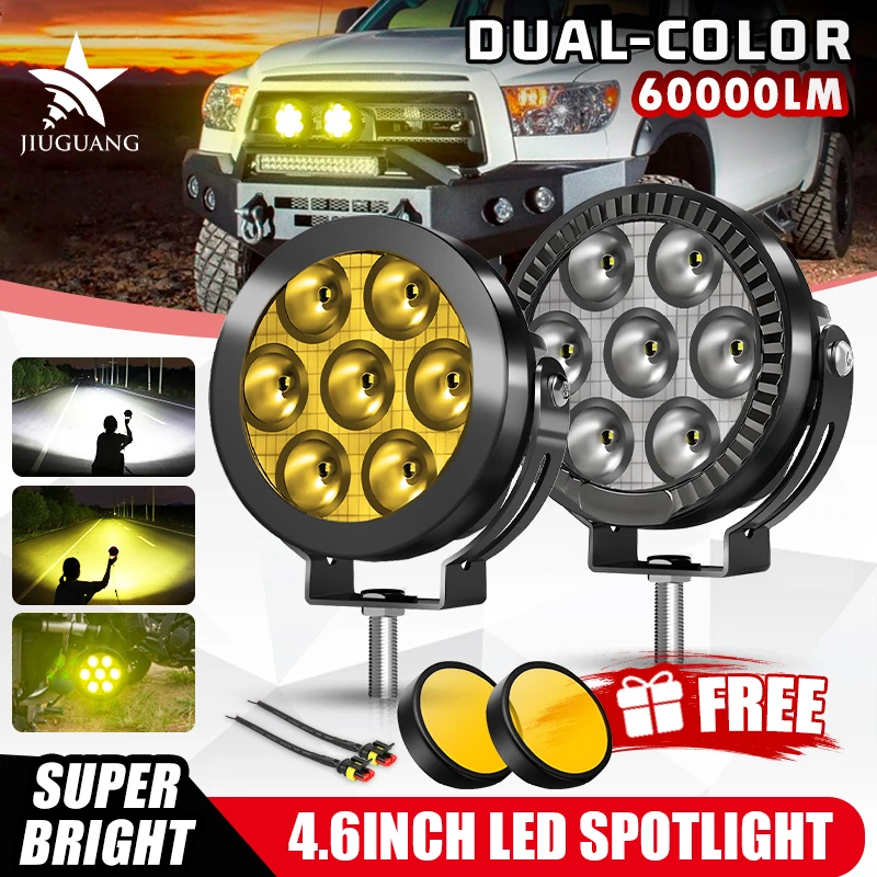 HAOLIDE 4.5INCH LED Driving Light Round Work Ligh 6500K 3500K Auxiliary Fog light Suitable For Motorcycle Tractor ATV 12V 24V