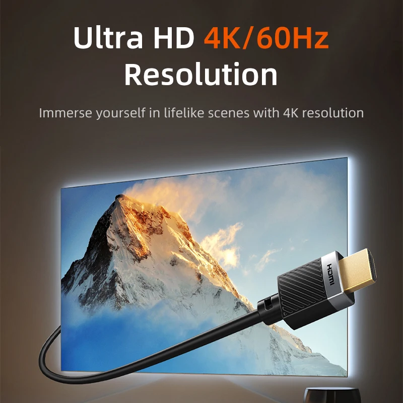 CABLETIME 4K 60Hz High Speed HDMI Cable HDMI 2.0 Gold Plated Port for Xiaomi Mi Box PS4 4K 1080P HDMI Cable