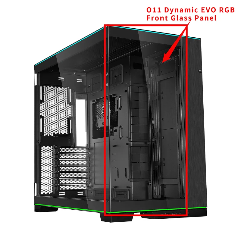 Lian-Li O11 Dynamic EVO RGB Front Glass Panel (Black/White)