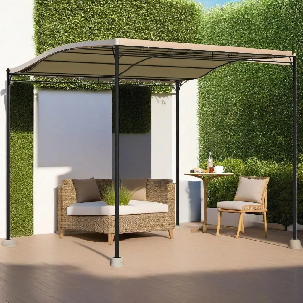 “Taupe Sunshade Awning 9.8'x7.9' Lightweight Canopy - Perfect Outdoor Shade Solution”