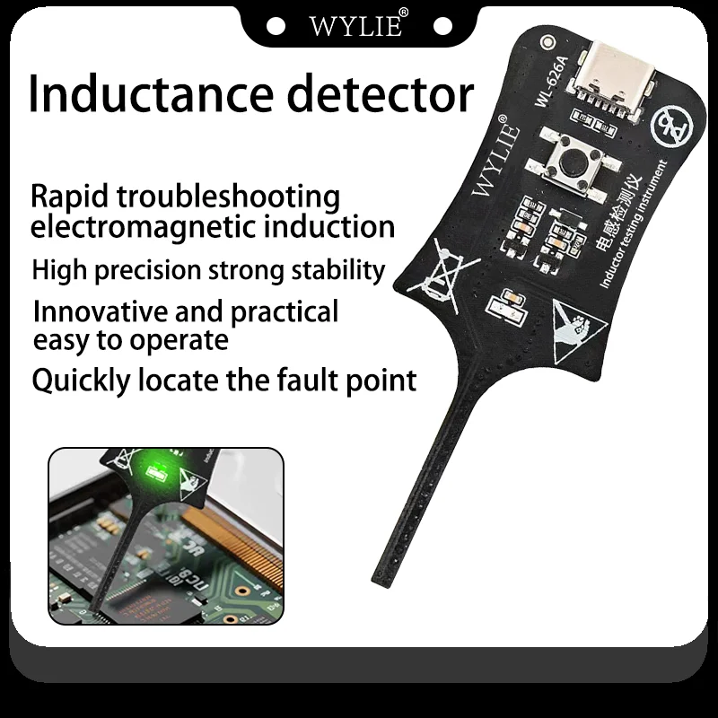 Mobile Phone Motherboard Coil Tester – Electronic Component Fault Diagnosis and Repair Tool WYLIE WL-626A