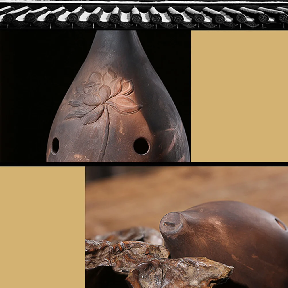 

1Pcs Xun Instrument Ceramic Ocarina 10 Holes Professionally Tuned Easy to Blow Ancient Chinese Music Instrument for Beginners