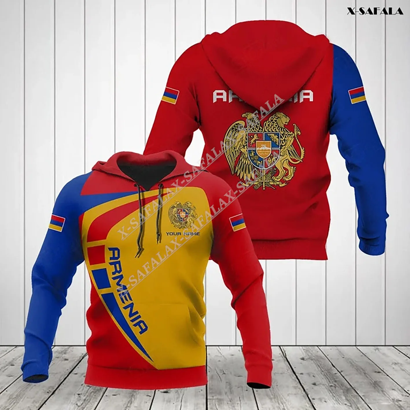 

Armenia Coat Of Arms Country Flag Custom Name 3D Print Hoodie Harajuku Outwear Zipper Pullover Sweatshirt Casual Jacket