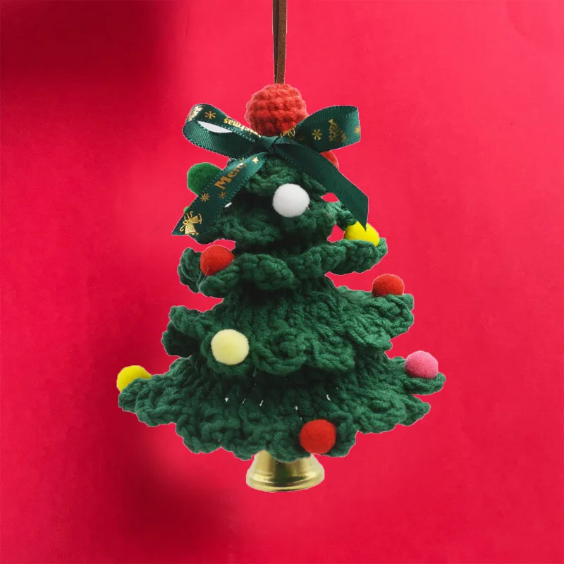 Handmade creative Christmas tree car pendants Indoor bedroom bells decorated holiday gifts for girlfriends and girlfriends