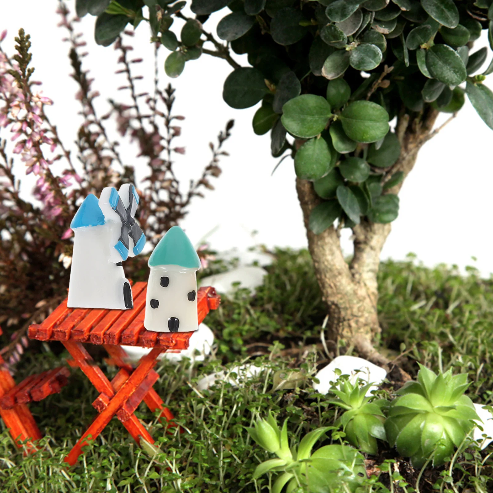 4 stuks Micro Landschap Decoratie Kit Creatieve Mini Huis Ontwerpen voor Tuin Hars Ambachten DIY Dorpscène Ornament Klein