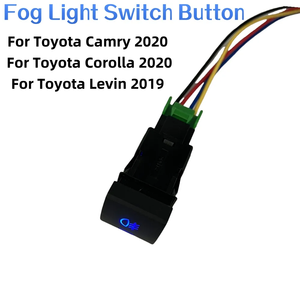 High Quality 1PCS Orignal Size Fog Lights Switch For Toyota Camry Corolla RV4 ON-OFF Buttons Blu-ray 12V Car Accessories