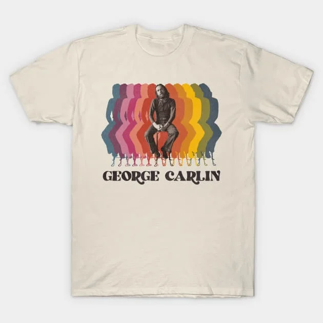 George Carlin Retro Fade T-Shirt Oversized T-shirts For Women/Men Clothing New Fashion Top Tees