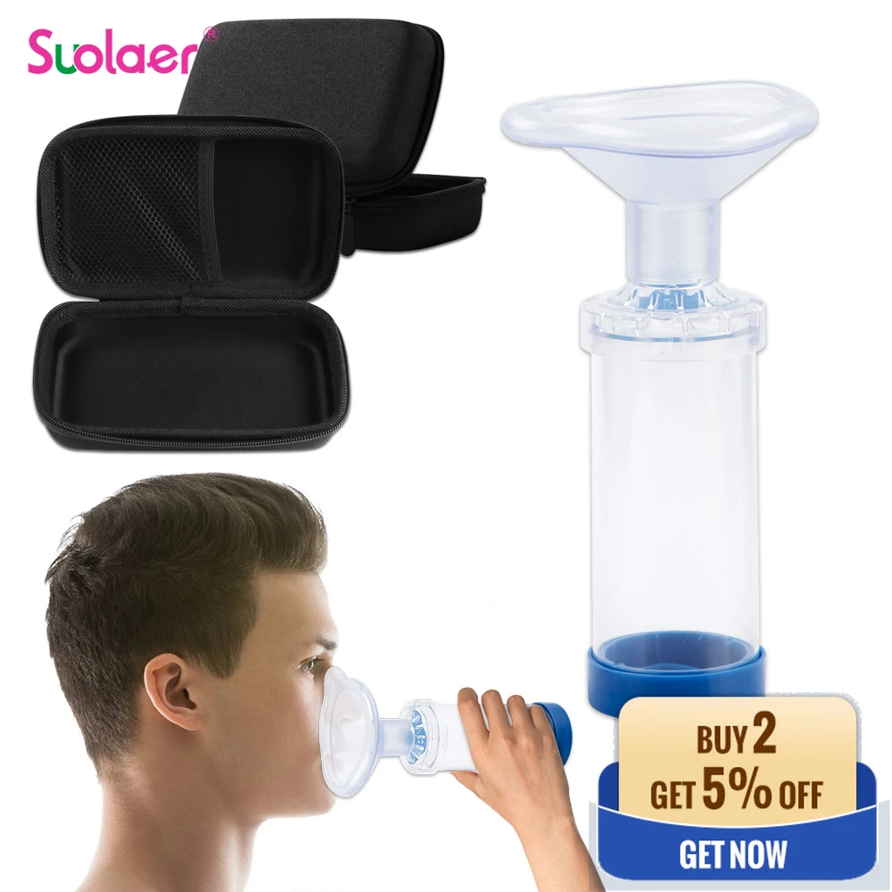 Automizer Spacer Mist Storage Compressor Nebulizer Tank Aerochamber with Mask Cup for Pet Adults Children Asthma Inhale Chamber