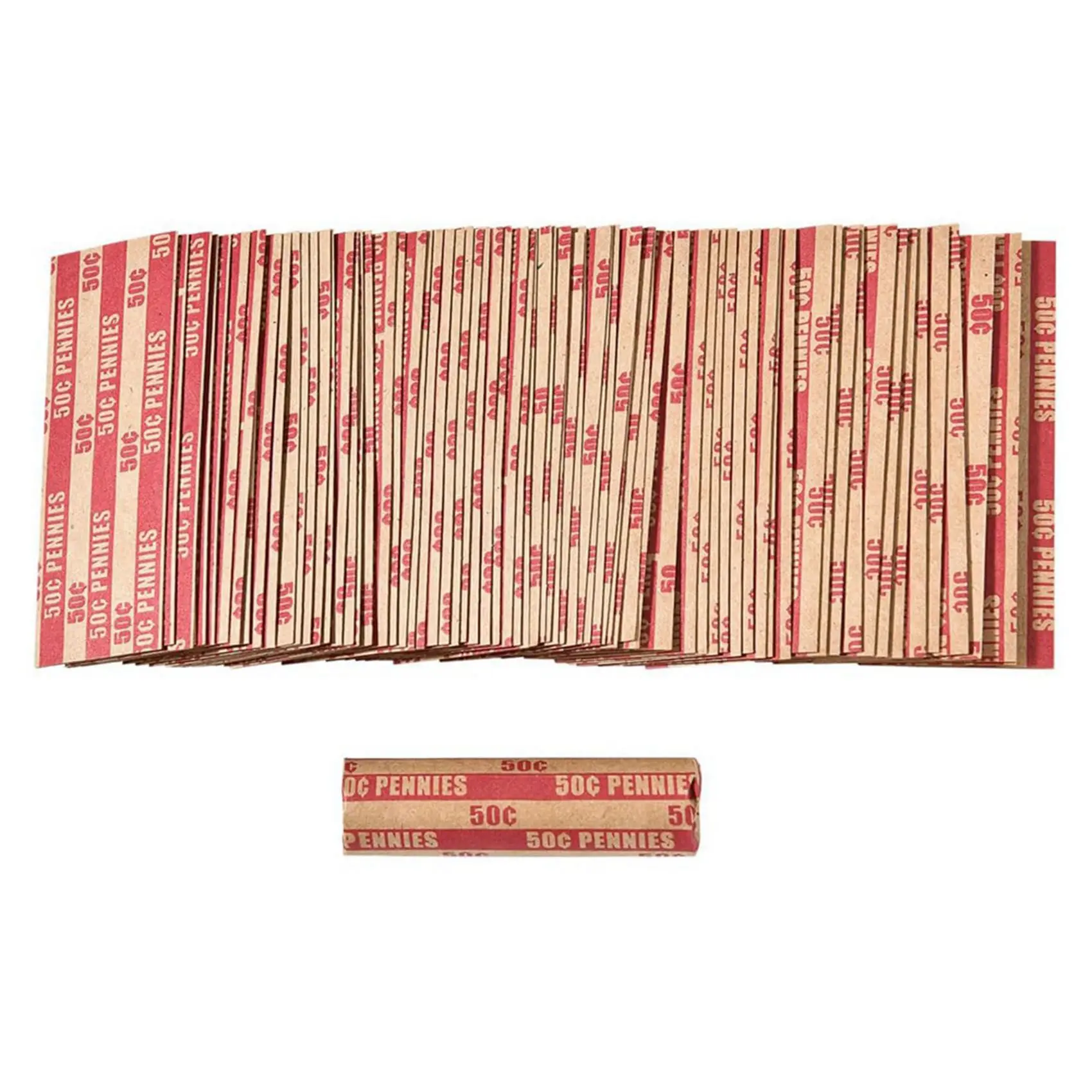 Penny Coin Wrappers Penny Sleeves Flat Penny Rolls Wrappers 300PCS view 5