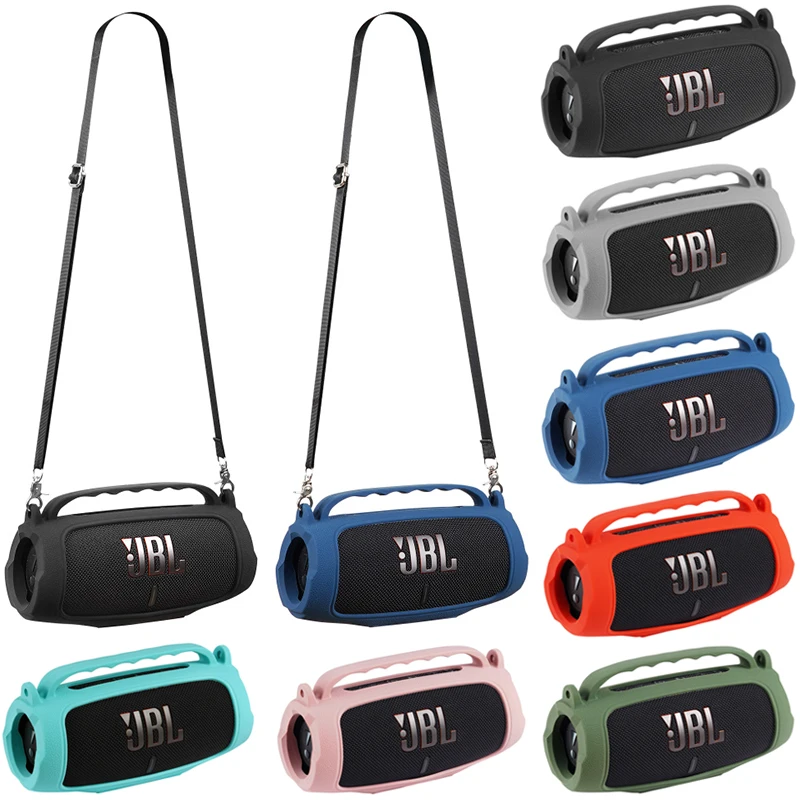 Neueste weiche Silikonhülle für JBL Charge 5 Wi-Fi-Lautsprecher, Schutzhülle mit Schultergurt für JBL Charge 5 Hülle