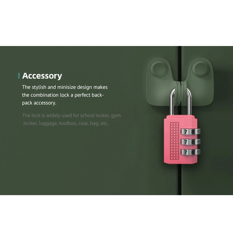 Mini Alloy Password Lock 3 Digit Code Number Combination Padlock Luggage Zipper Bike Handbag Suitcase Drawer Firm Durable  Locks