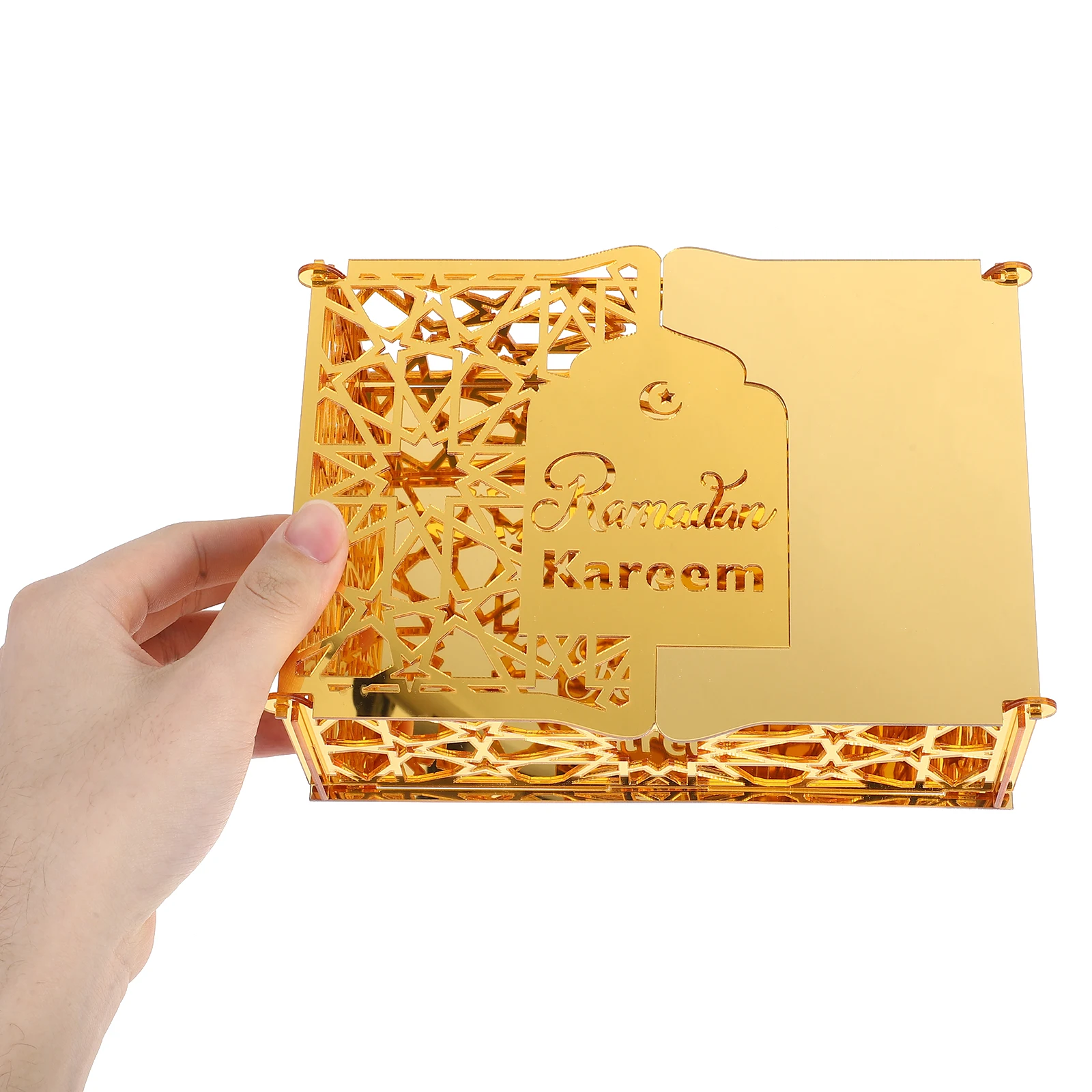 

Eid Alma Candy Box Decorations Acrylic Gift Boxes Cookie Desktop Decorative Favor Accessories Party Favors for Kids Home