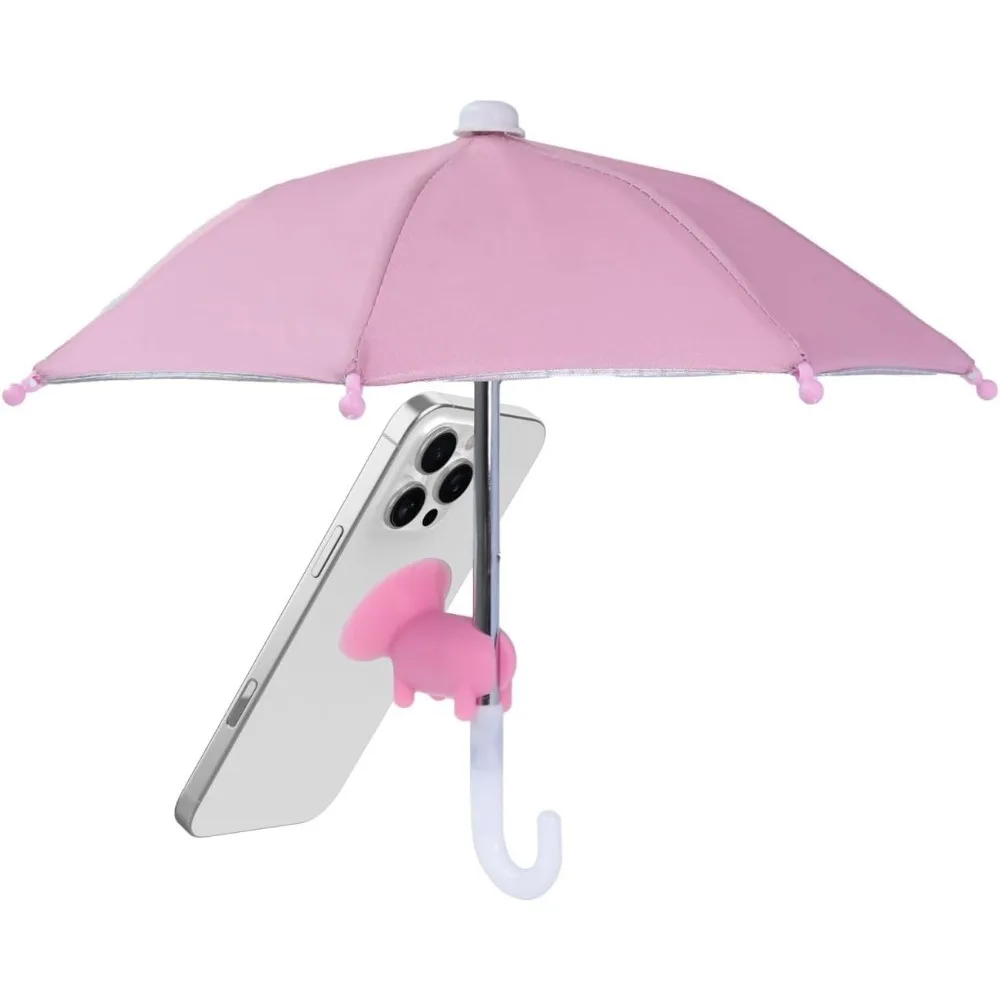 

Cell Phone Umbrella for Sun Shade, Universal Adjustable Stand with Cute Piggy Suction Cup, Outdoor Anti-Reflective Glare Blocking Cell Phone Sun Visor,