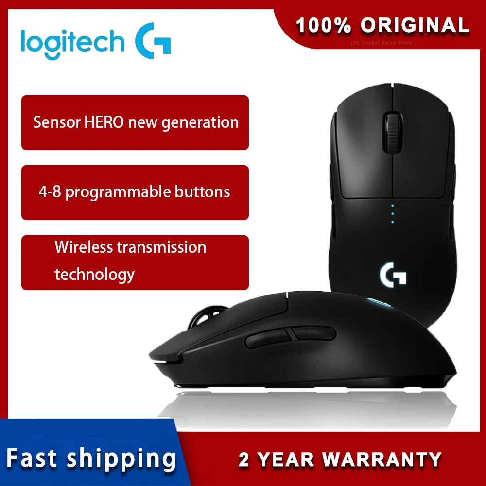 

Logitech G PRO Wireless Gaming Mouse 16K DPI Mouse LIGHTSPEED RGB Dual Mode Mouse POWERPLAY Sensor GPW Compatible New Original
