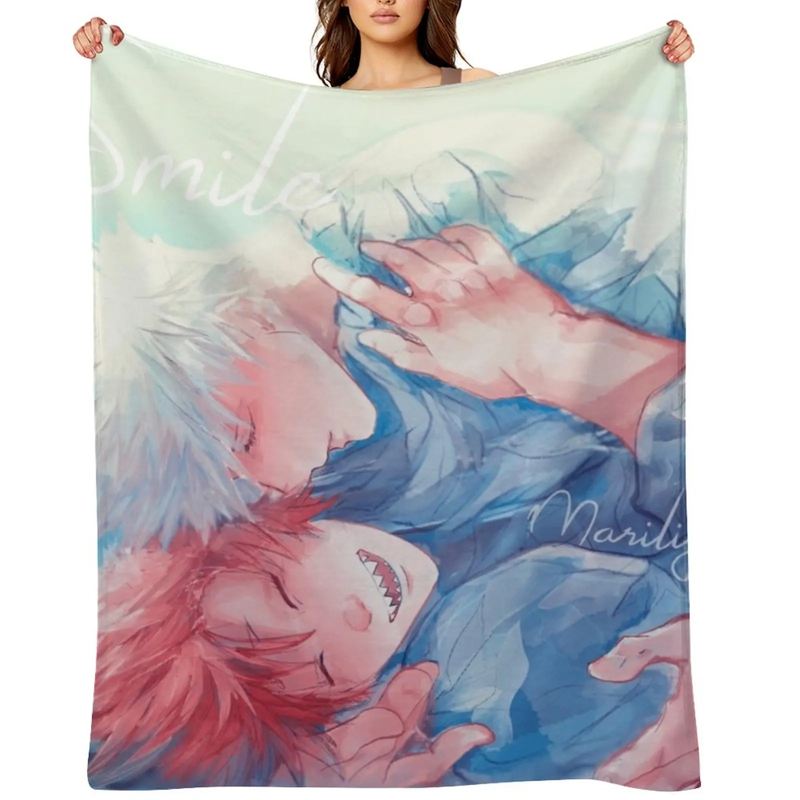 

smile - Kiribaku Throw Blanket Beautifuls Quilt Blankets For Bed christmas decoration Blankets
