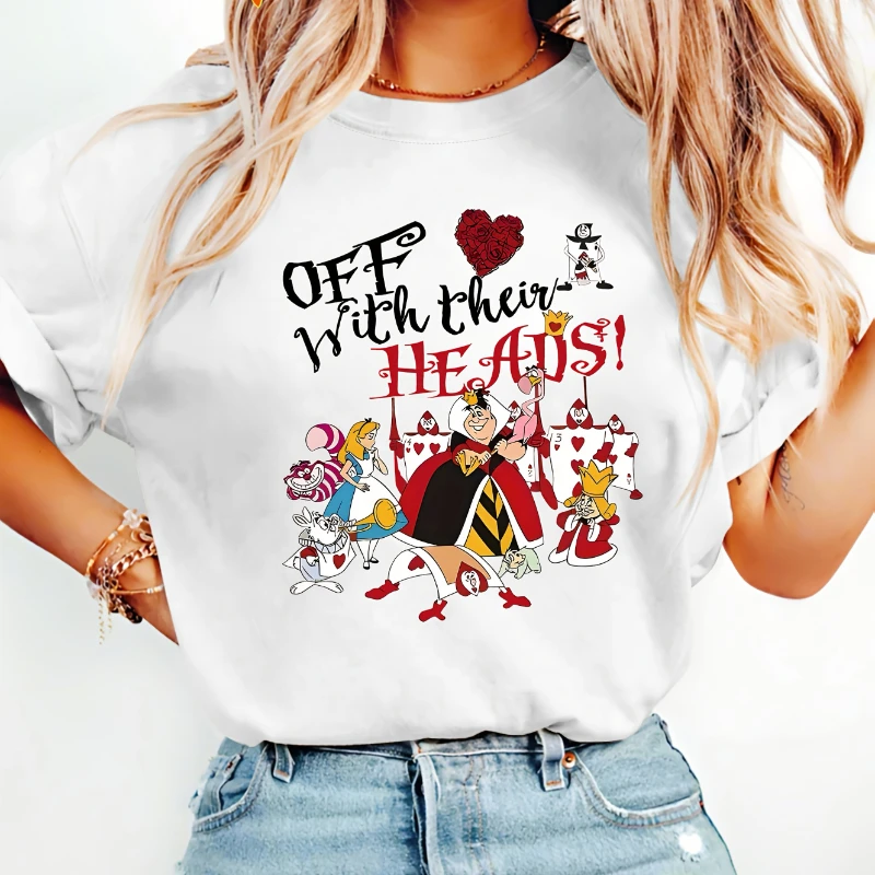 

Disney Alice in Wonderland T-shirt Is Elegant and Slim, Suitable for Daily Wear in Spring and Summer.