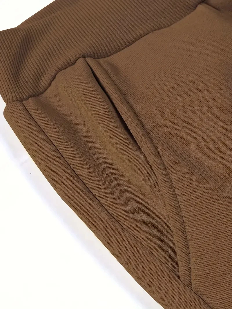 Set casual con cappuccio e pantaloni della tuta: fodera in pile, maniche lunghe, design stampato |   lavabile in lavatrice