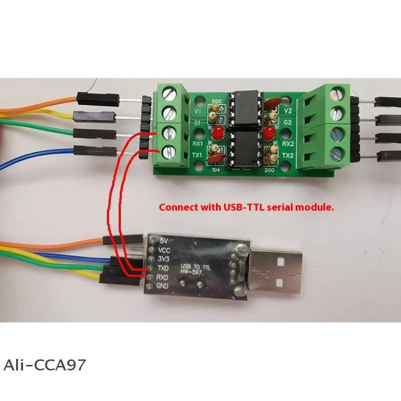 1/3/5pcs Two-way UART Communication Protocol Serial Port Isolation Module Dual 6N137 Optocoupler Chip Of 600-250K Baud