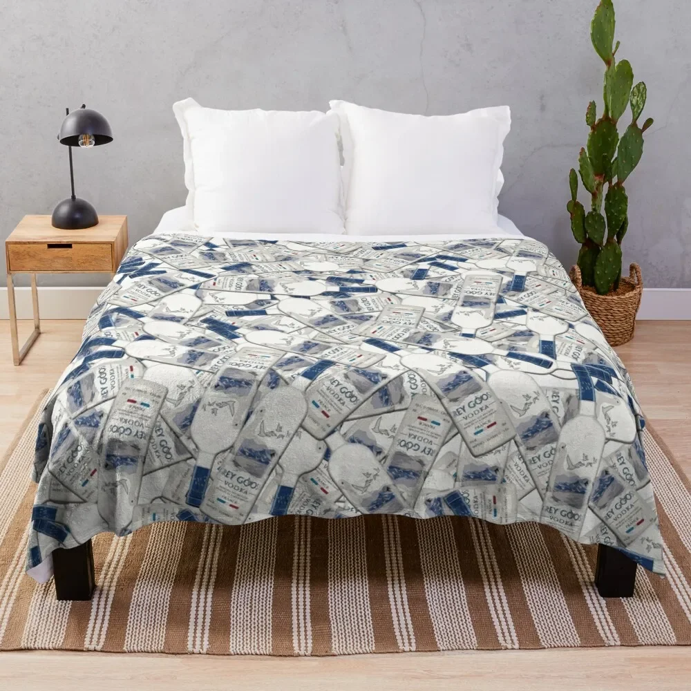 

Grey Goose Vodka Bottles Throw Blanket All Weather Soft Throw Blanket for Sofa