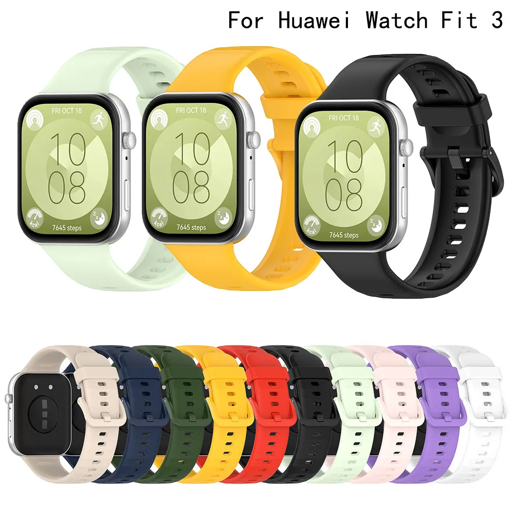 

Silicone WatchBand For Huawei Watch fit 3 Strap Wristbands Bracelet For Huawei Watch Fit 4 fit4 pro Band WristBand Accessories