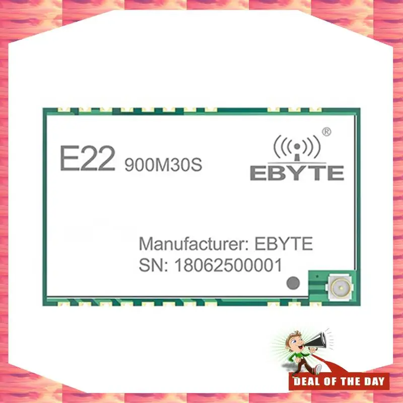 Pengiriman 24 Jam EBYTE SX1262 Modul Lora 850-930Mhz E22-900M30S 30Dbm 12Km 32Mhz Antarmuka TCXO SPI Presisi Tinggi Daya Rendah De