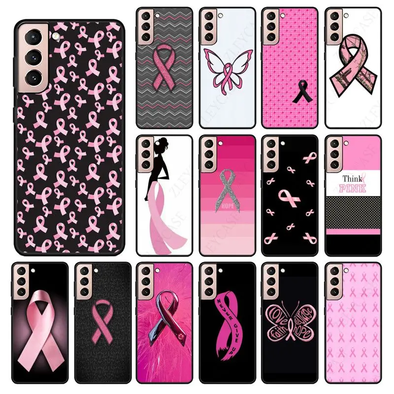 pink Ribbon Girl Breast Cancer Phone Cover For samsung galaxy S24 ULTRA S23PLUS S21 S20fe S20ULTRA S21Fe S22PLUS S23ULTRA Cases