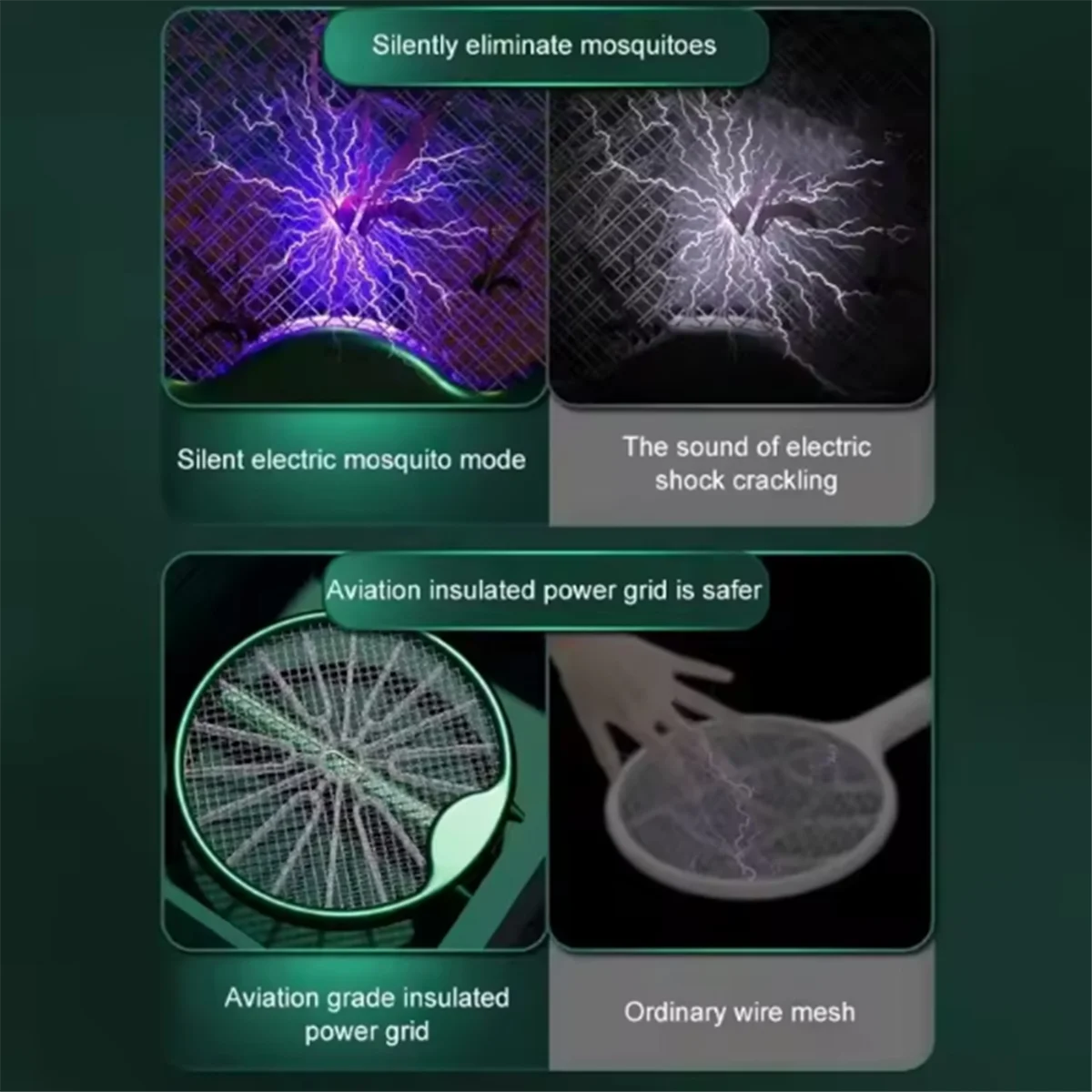 

3000 В электрическая противомоскитная ракетка лампа от комаров USB перезаряжаемая