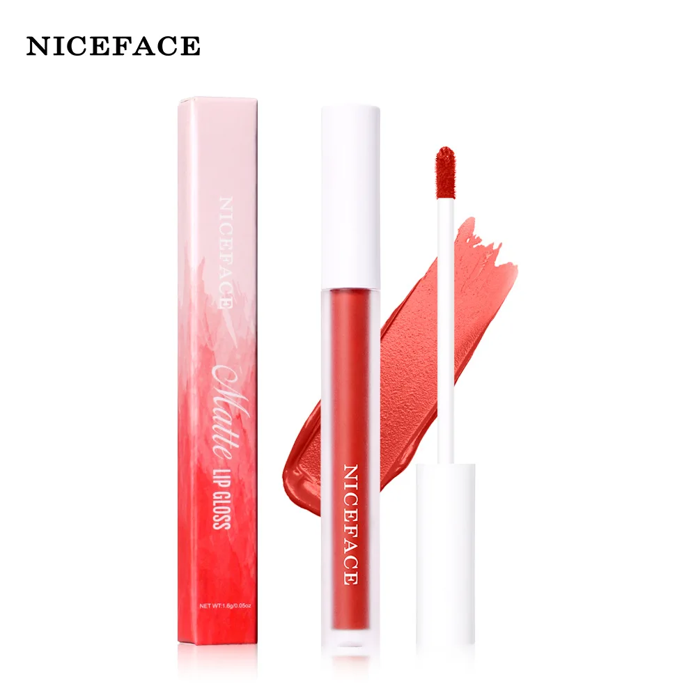 

12 Colors Matte Lipgloss Liquid Lipstick Makeup Lip Color Batom Long Lasting Sexy Red Pink Nude Lip Gloss Bulk