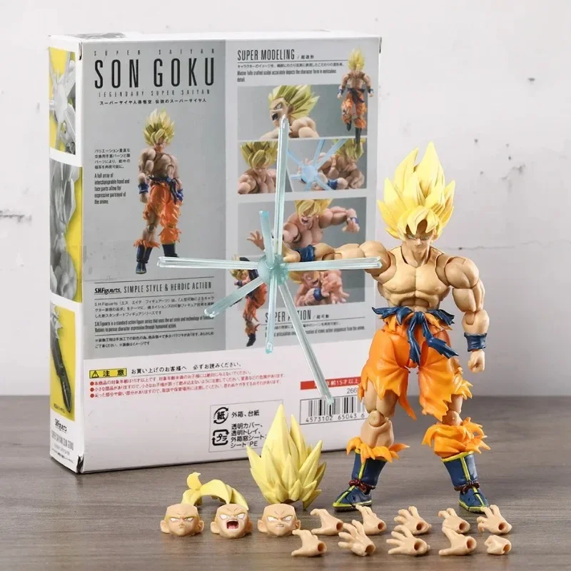 In Stock Dragon Ball Z S.H.Figuarts Super Saiyan Goku (Legendary) Awakening Anime Action Figure Movable Model Toys Hoilday Gift