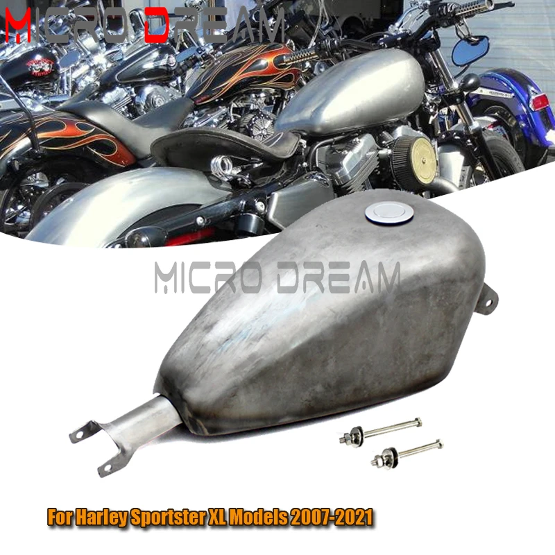 Motor 2.4 Gallons 9 Liter EFI Injection Injected Fuel Tank For Harley Sportster XL 883 1200 48 72 Roadster Forty-Eight 2007-2021