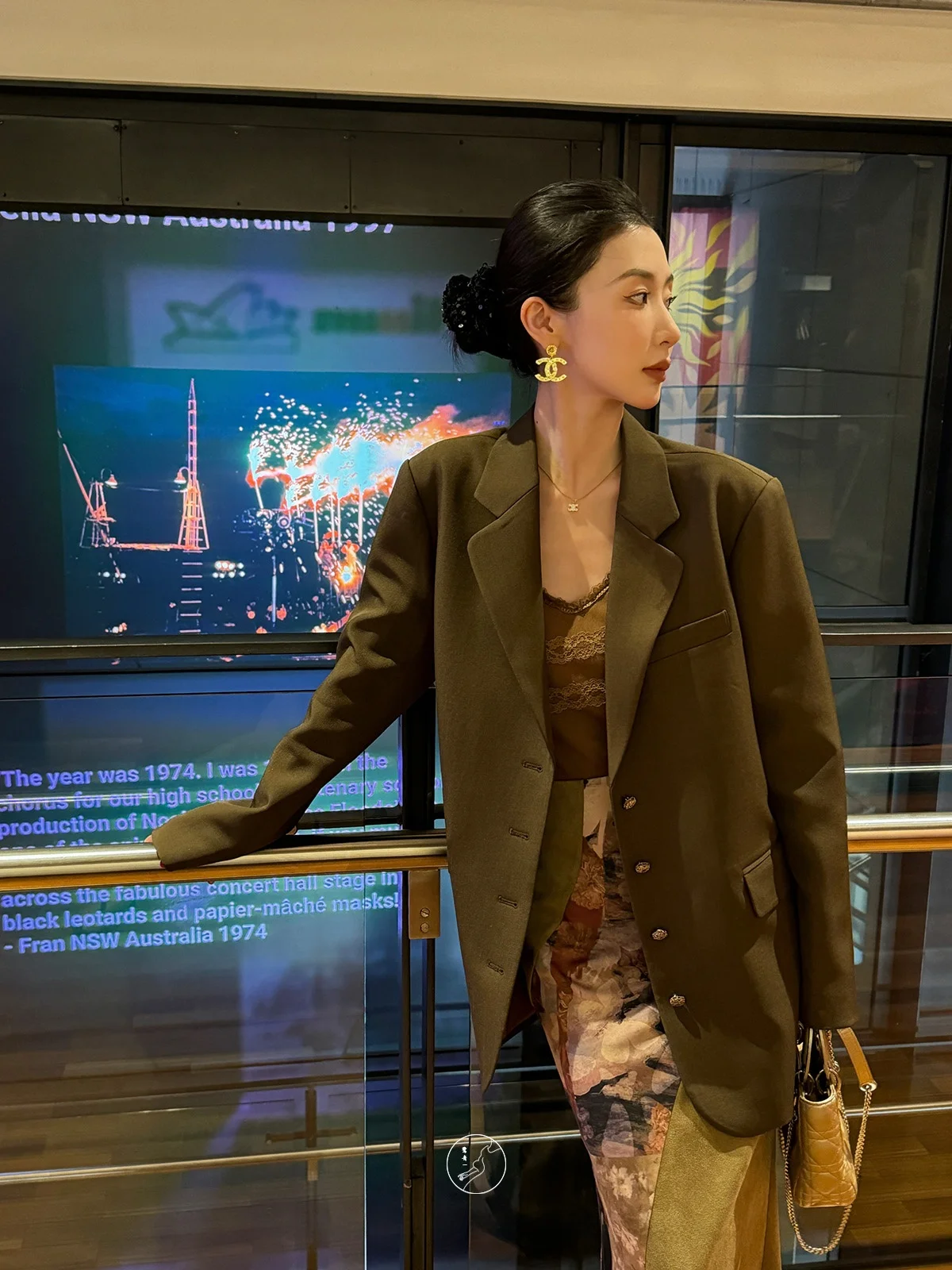 Traje de ocio con bordado pesado Original para mujer Jaet de Lu Qing primavera otoño sensación alta Premium Casual Sle patrón Floral