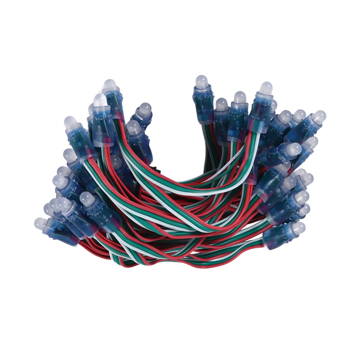 

ABLQ 50 шт. WS2811 светодиодный пиксельный светильник, гирлянда для рекламы, водонепроницаемый полноцветный перфорированный светильник 12 мм постоянного тока 5 В