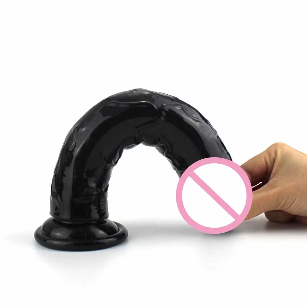 Gode réaliste avec ventouse de bain pour adultes, jeu mains libres, jouet sexy pour hommes, femmes, couples féminins, 16-25cm